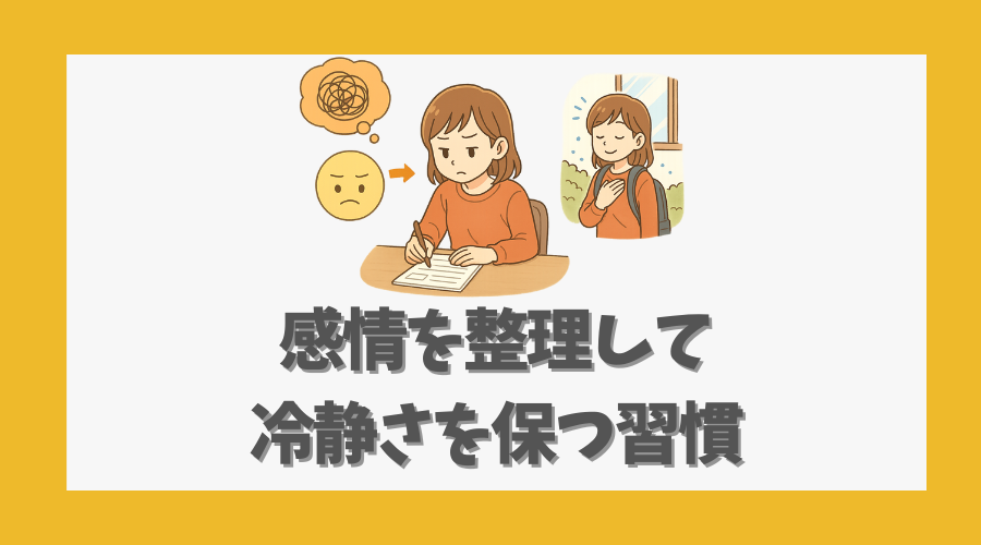 感情を整理して冷静さを保つ習慣
