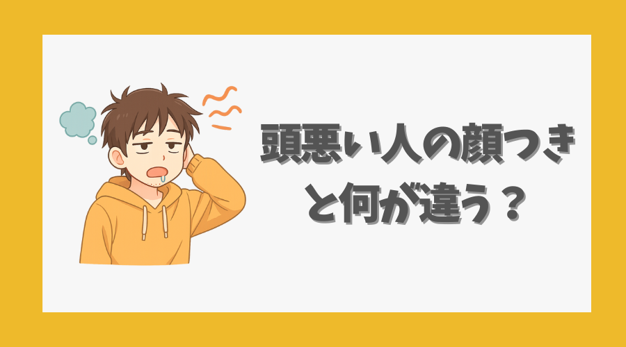 頭悪い人の顔つきと何が違う?