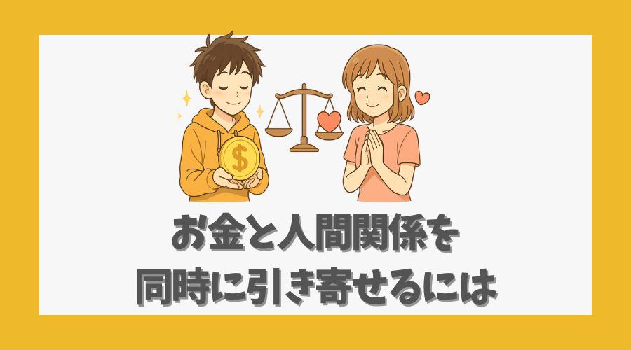 お金と人間関係を同時に引き寄せるには